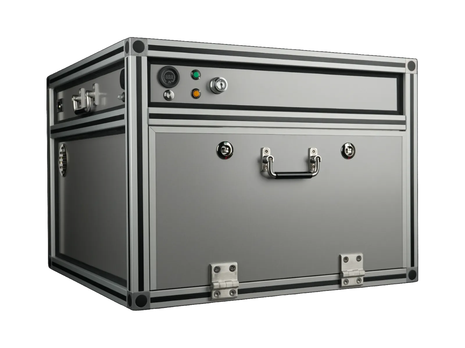 RUK Li-Ion Safety Box M – Schrägansicht nach rechts RUK Li-Ion Safety Box M – Schrägansicht nach rechts