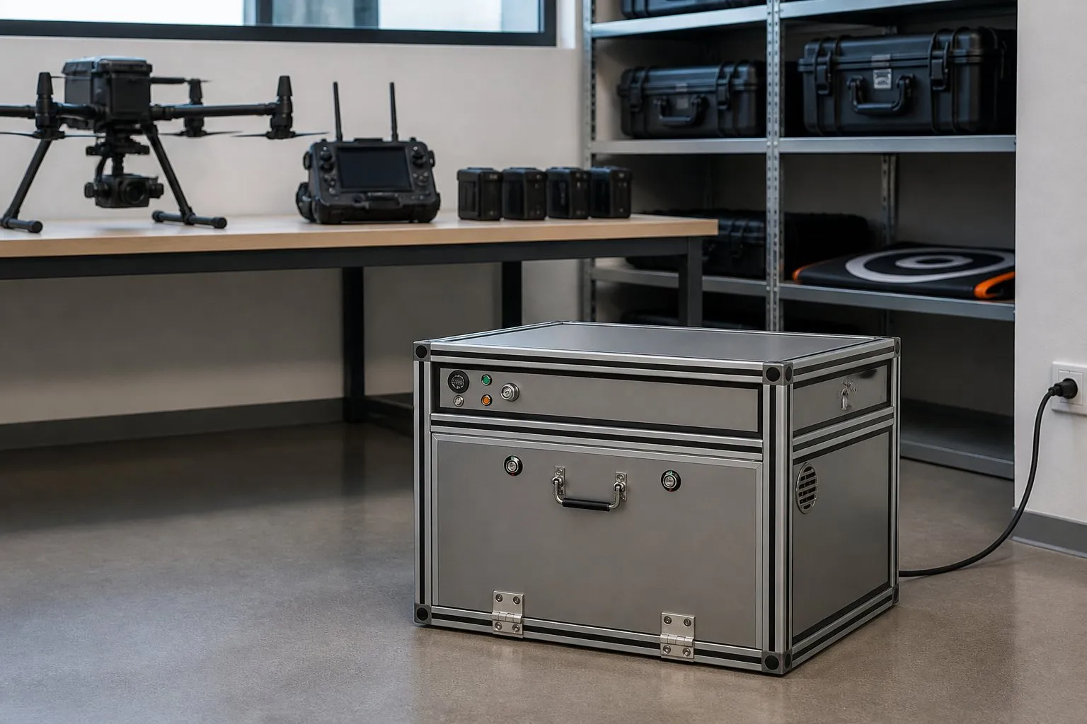 RUK Li-Ion Safety Box M – exemplo de colocação na área Drones e Operações Especiais