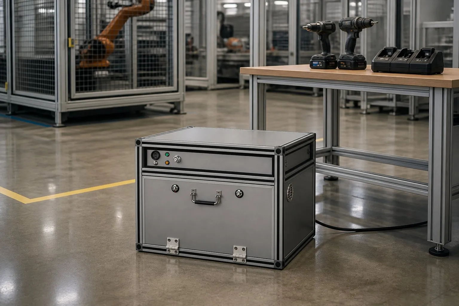 RUK Li-Ion Safety Box M – exemple d’installation dans le domaine Industrie & Production