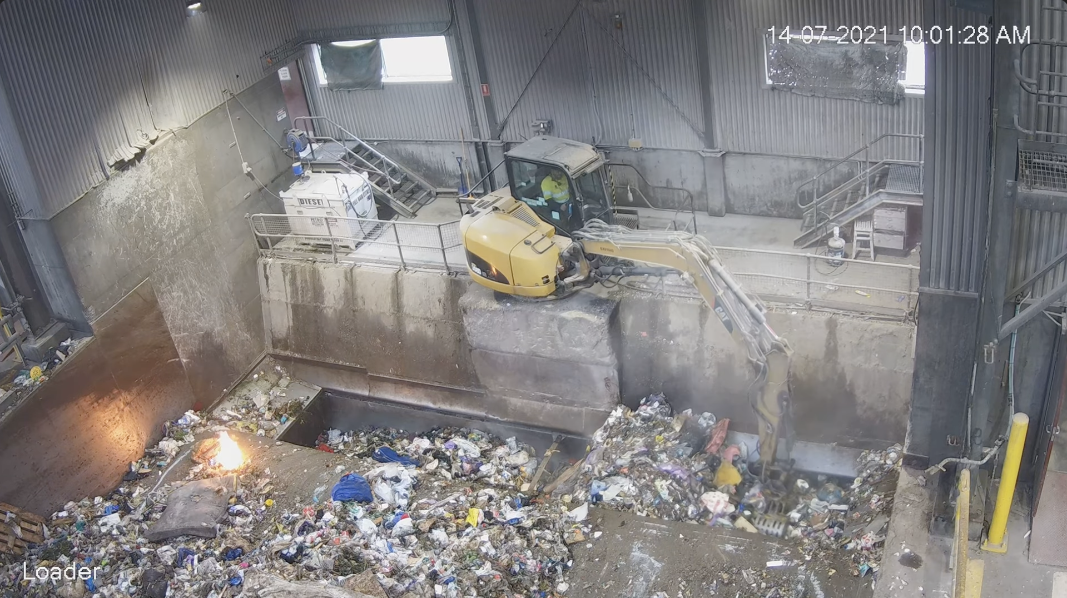 Fire caused by lithium-ion batteries